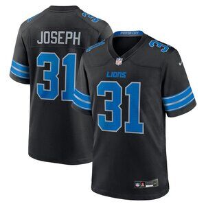 Detroit Lions Kerby Joseph Nike Black NFL Game Jersey